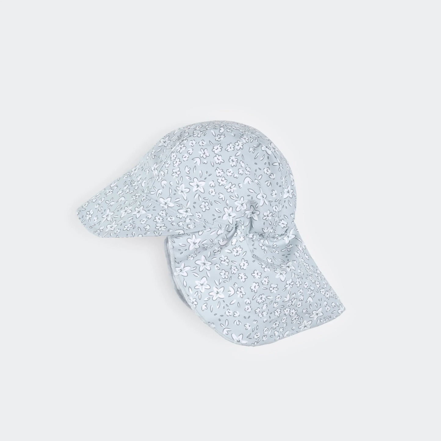 Chapeau à rabat | Fleurs vintage sur bleu poudre | Petit Lem