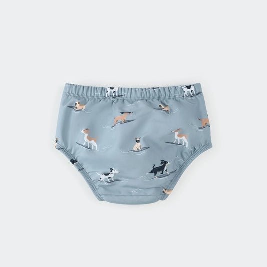 Swim Diaper | Surfing Pups on Blue | Petit Lem