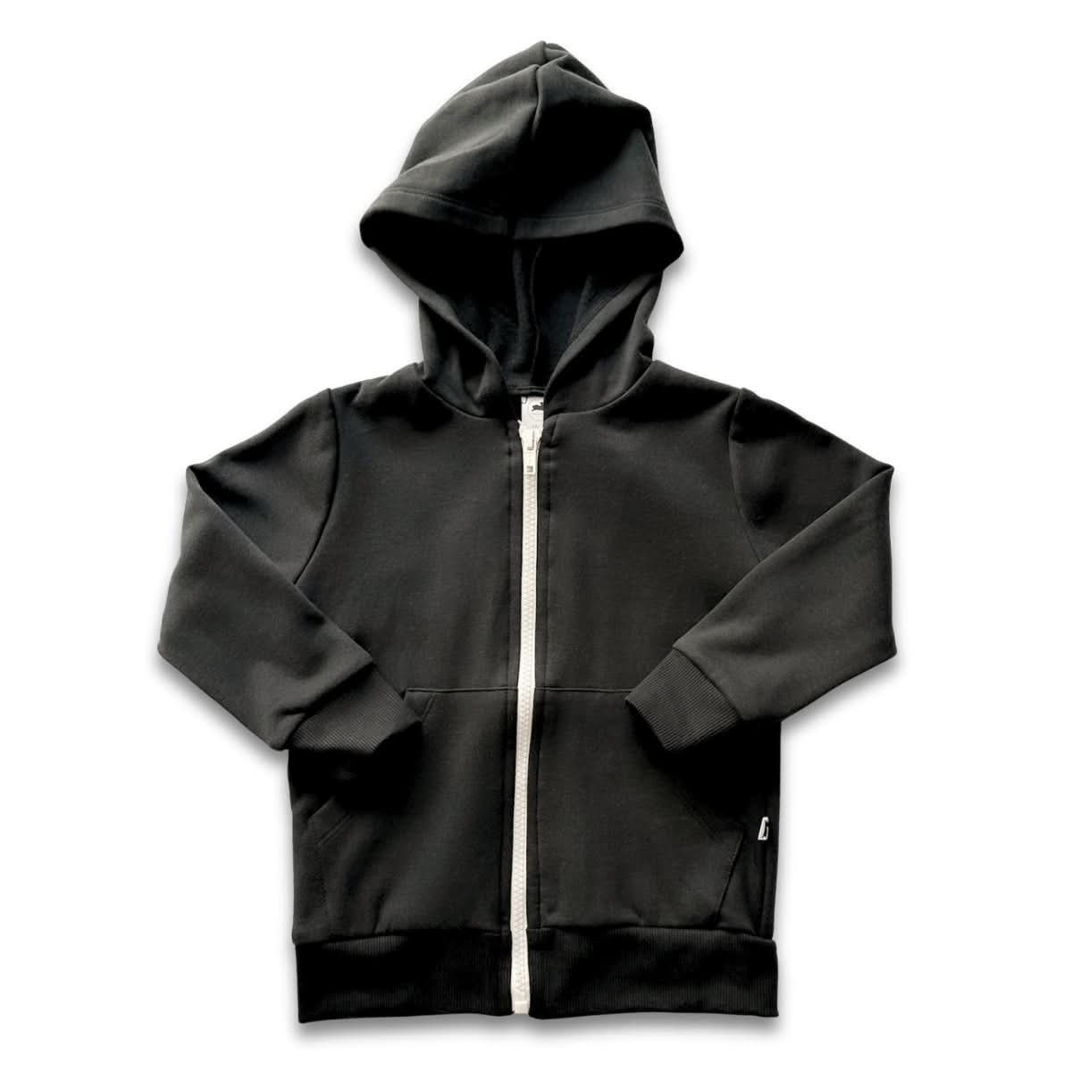 Sweat à capuche zippé en molleton de bambou pour enfant | Canneberge