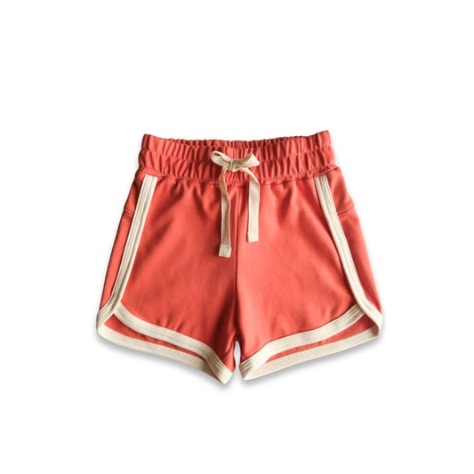Kids' Bamboo Track Shorts | Tangerine Crush
