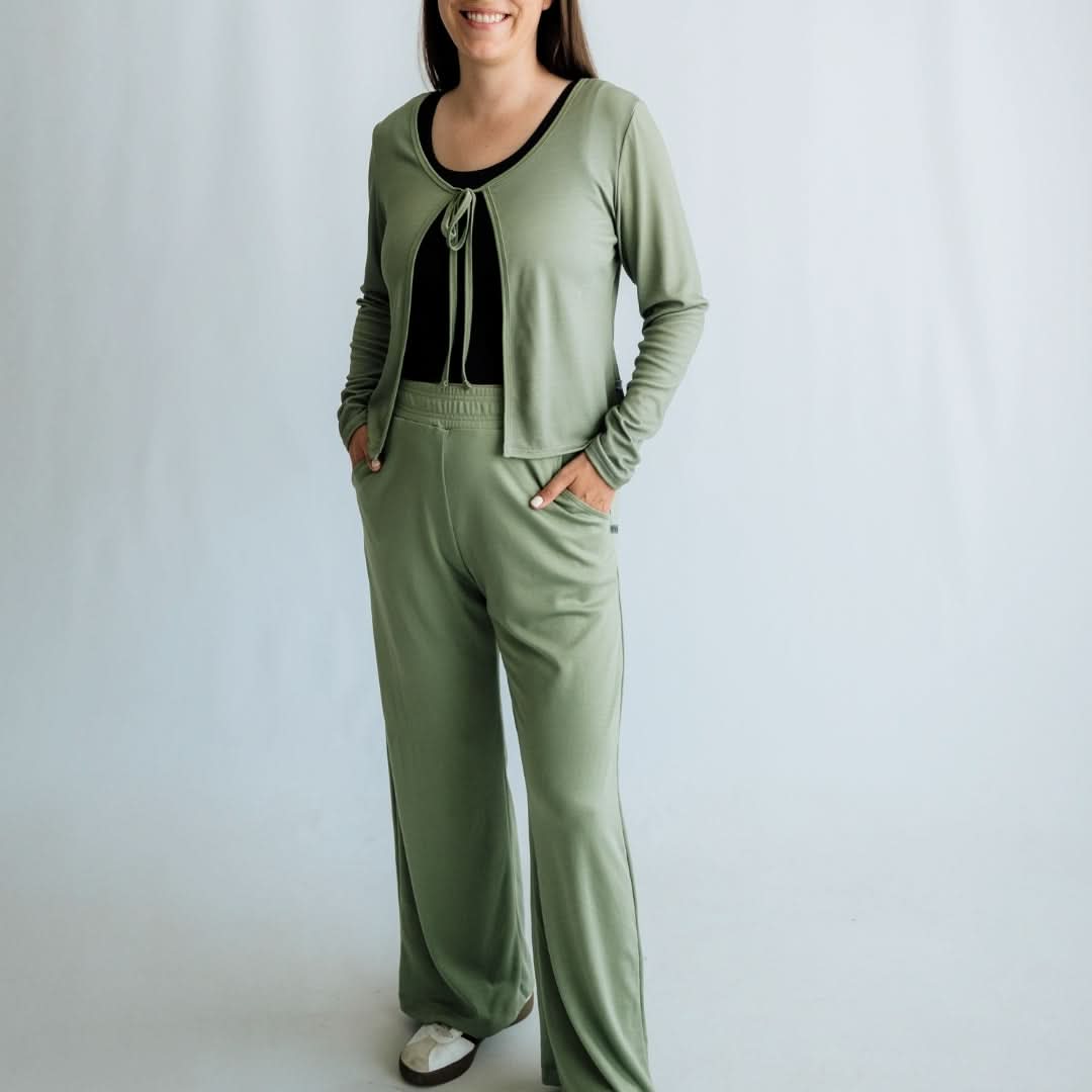 Gilet en bambou Céleste pour femme | Sauge