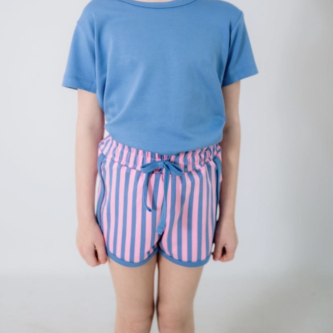 Short en molleton de bambou pour enfants | Rayures Parlour