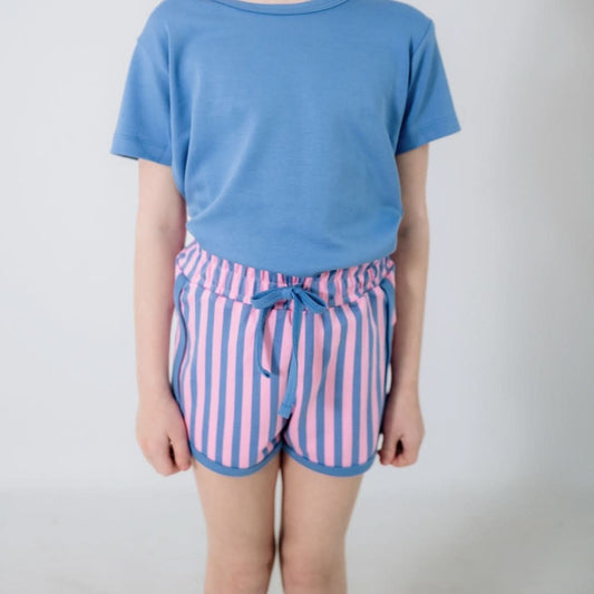 Short en molleton de bambou pour enfants | Rayures Parlour