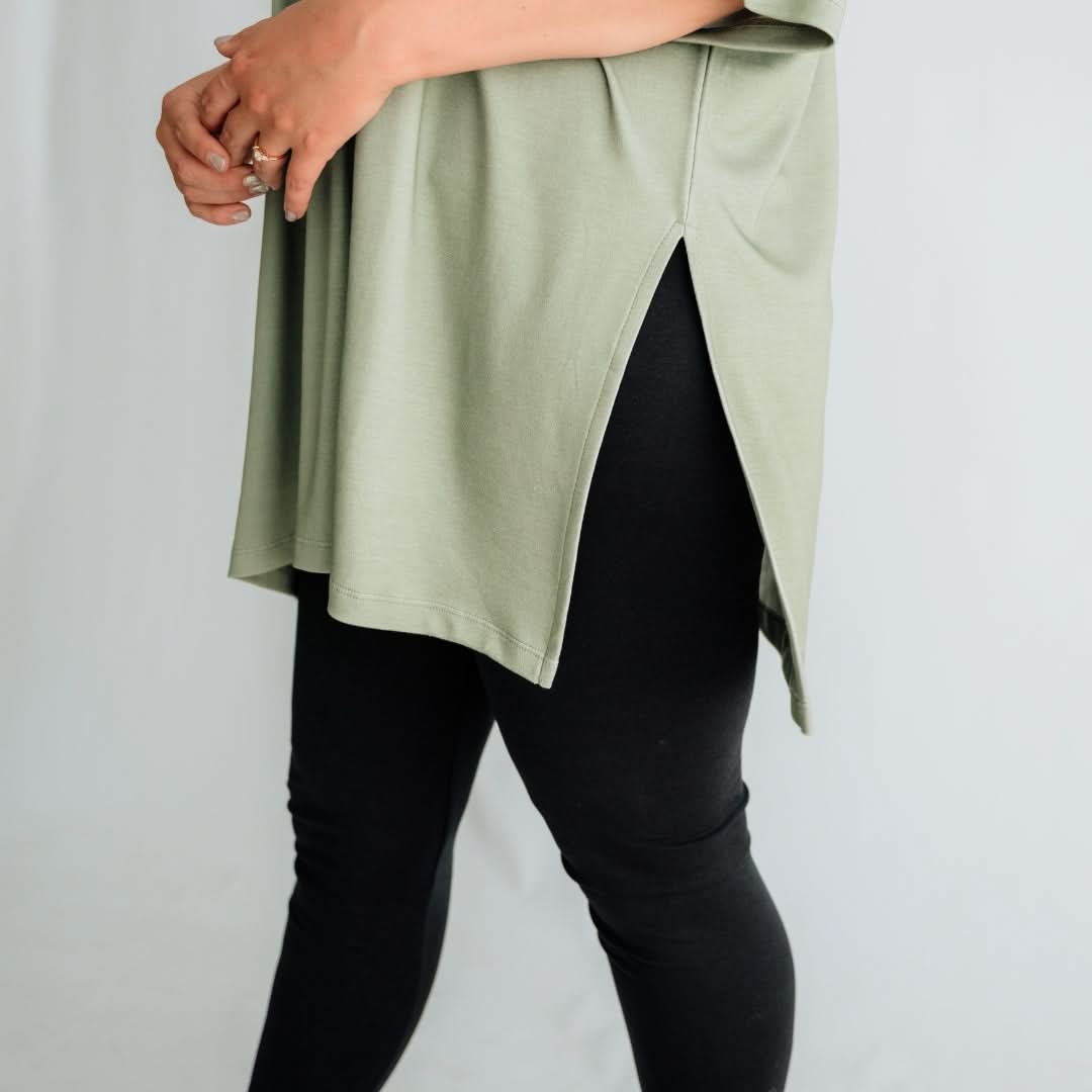 T-shirt oversize en bambou pour femme | Graphite