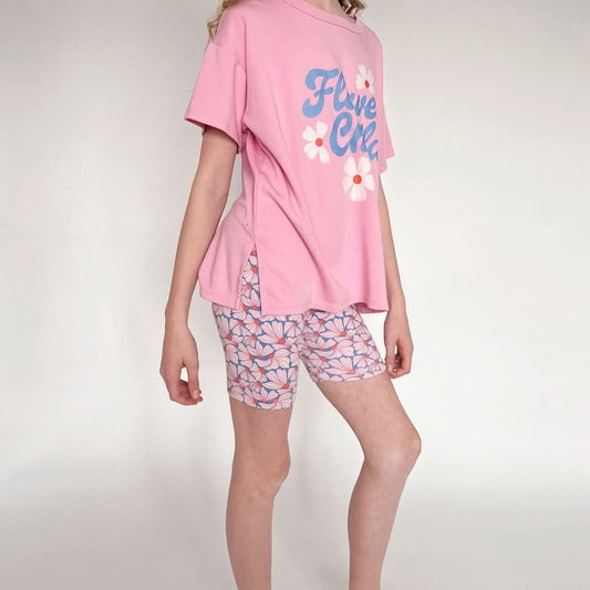 Youth Bamboo Bike Shorts | Saltwater Floral