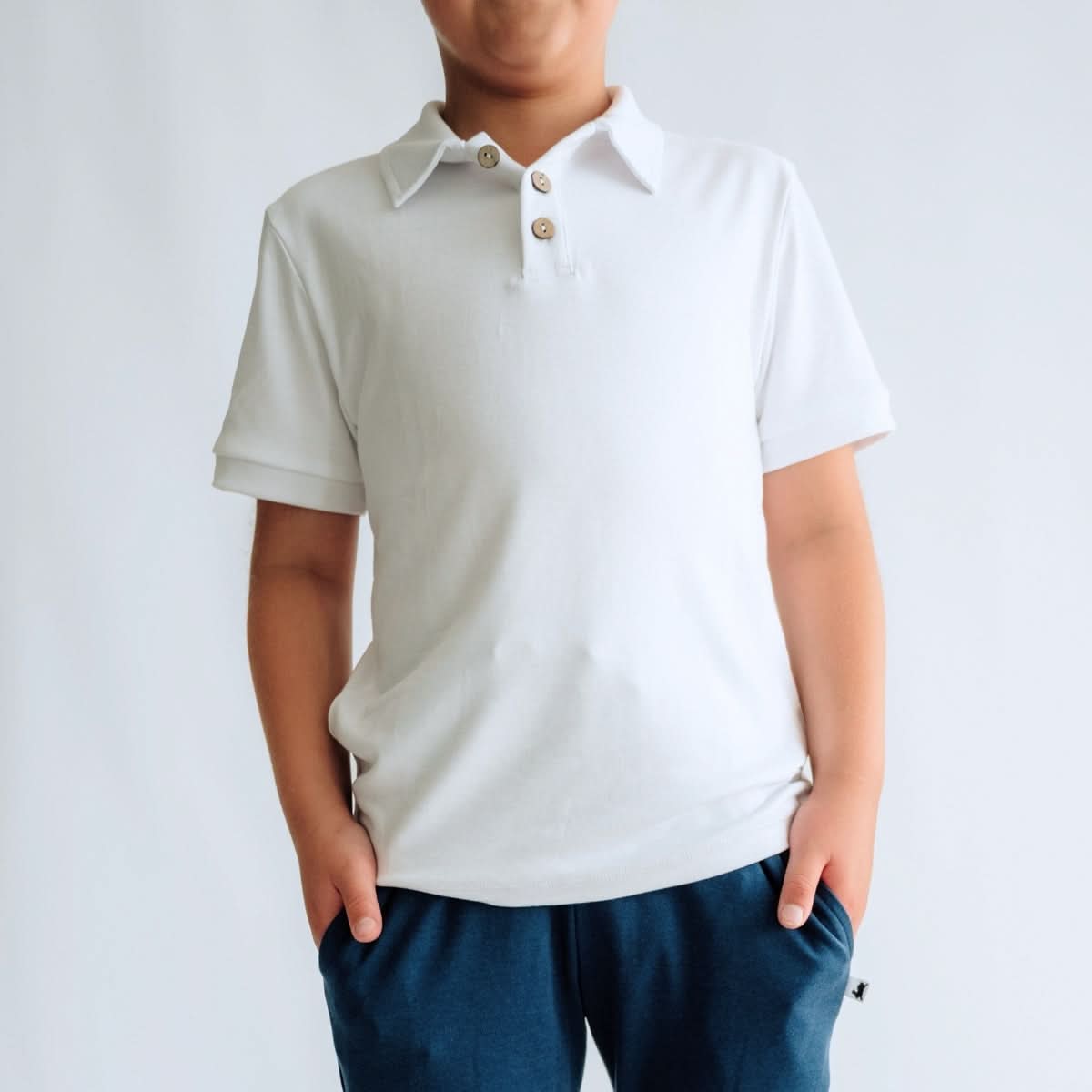 Youth Bamboo Polo Shirt | Powder Blue