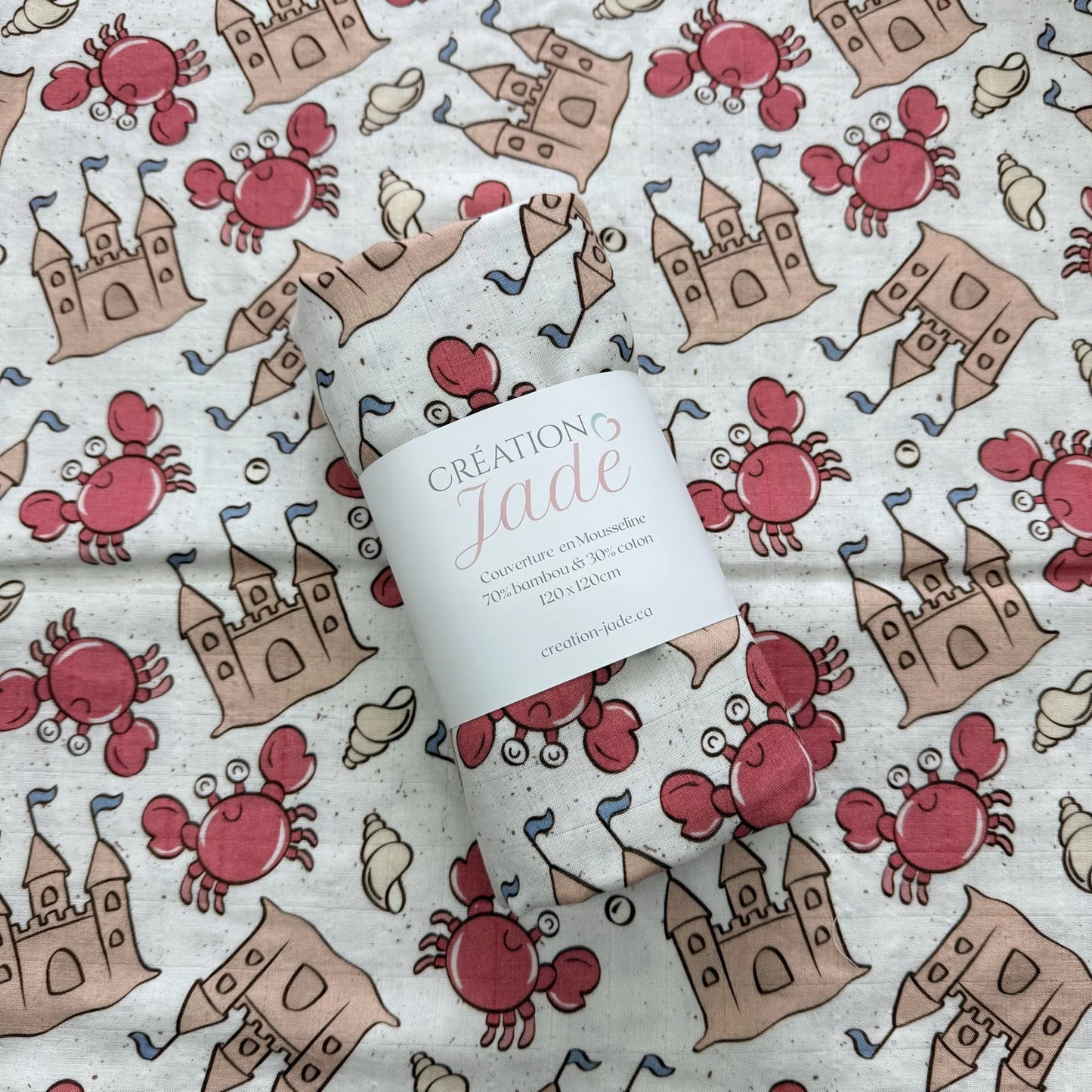 Mousseline 70% bambou - Petit Crabe 🦀