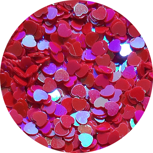 Paillettes cœurs rouges