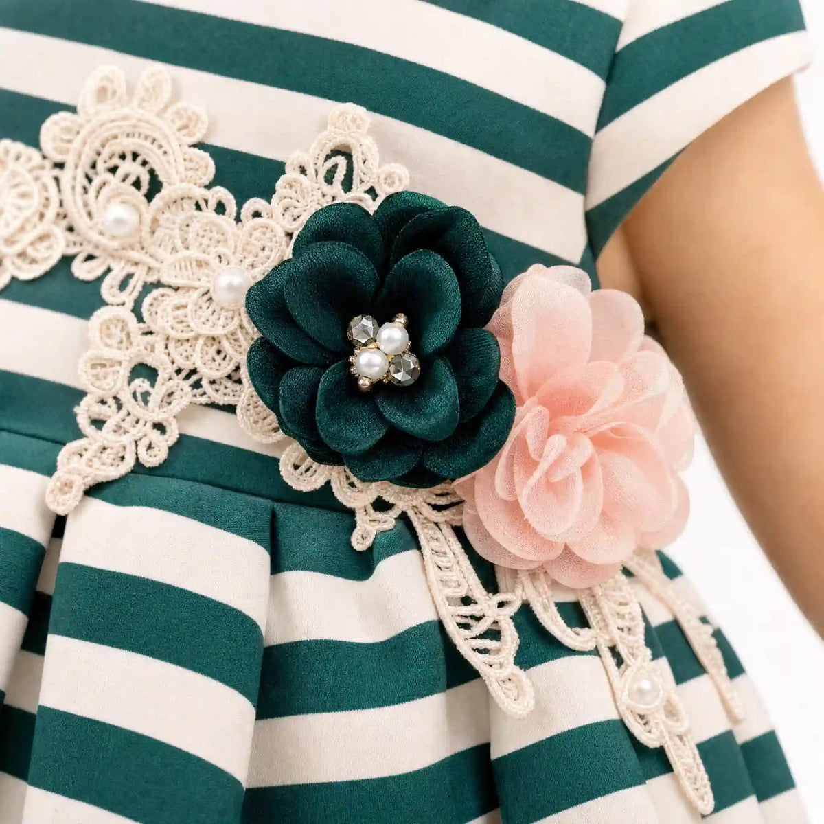 Garden Stripe Baby Dress