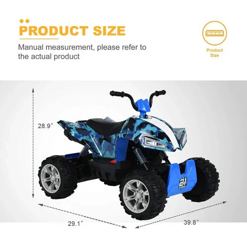 2026 Quad Électrique 24V Tout-Terrain 4X4 pour Enfants de 3 à 8 Ans