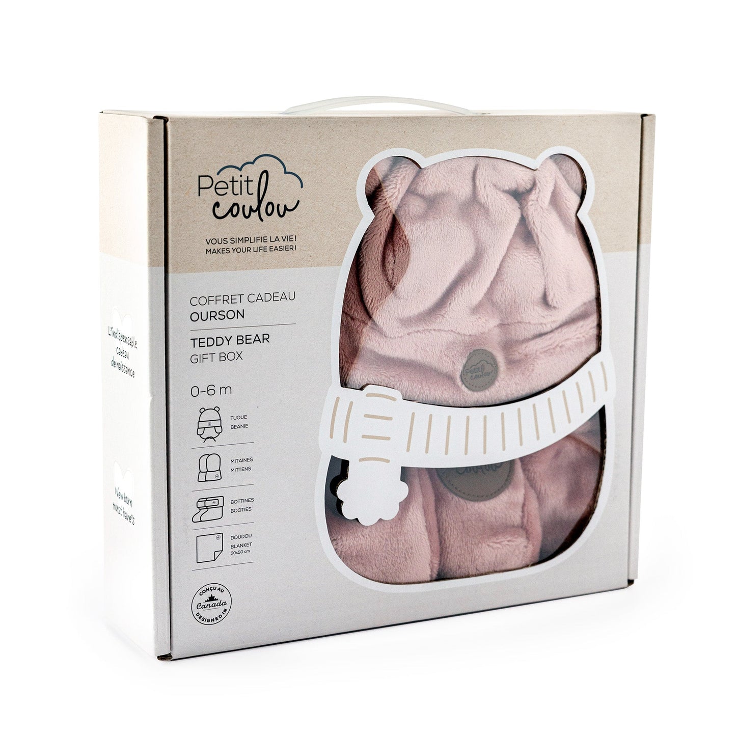Petit coulou Minky Bear Gift Set for Baby (4 accessories)