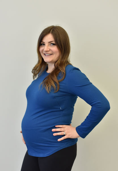 Zoe Long-Sleeve Zipper Nursing Top