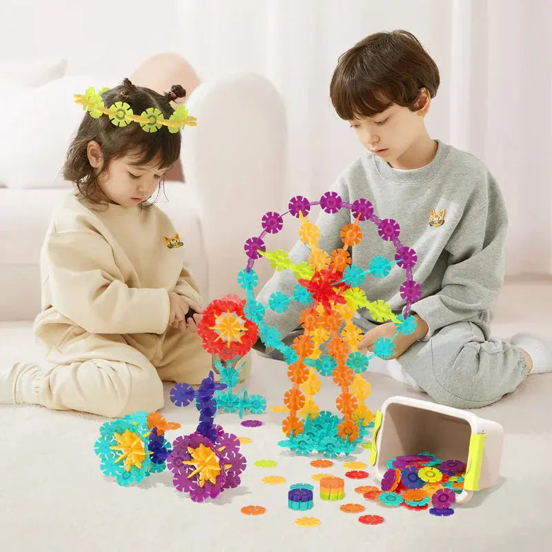 Translucent Color Snowflake Blocks 200pcs