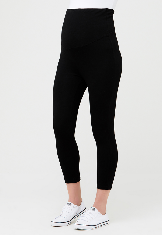 Organic Over-Bump 3/4 Maternity Leggings