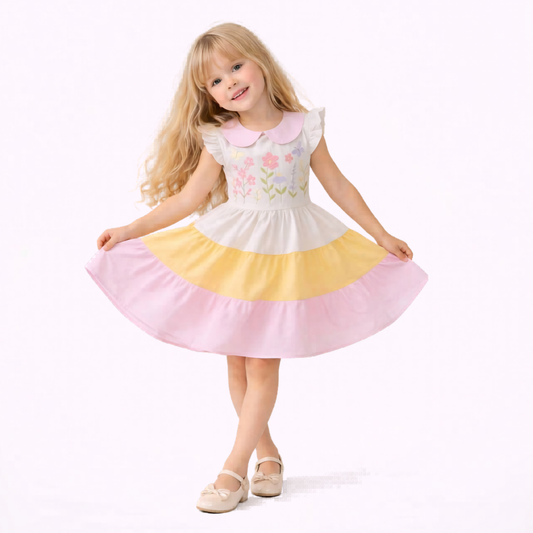 Robe décontractée jardin pastel