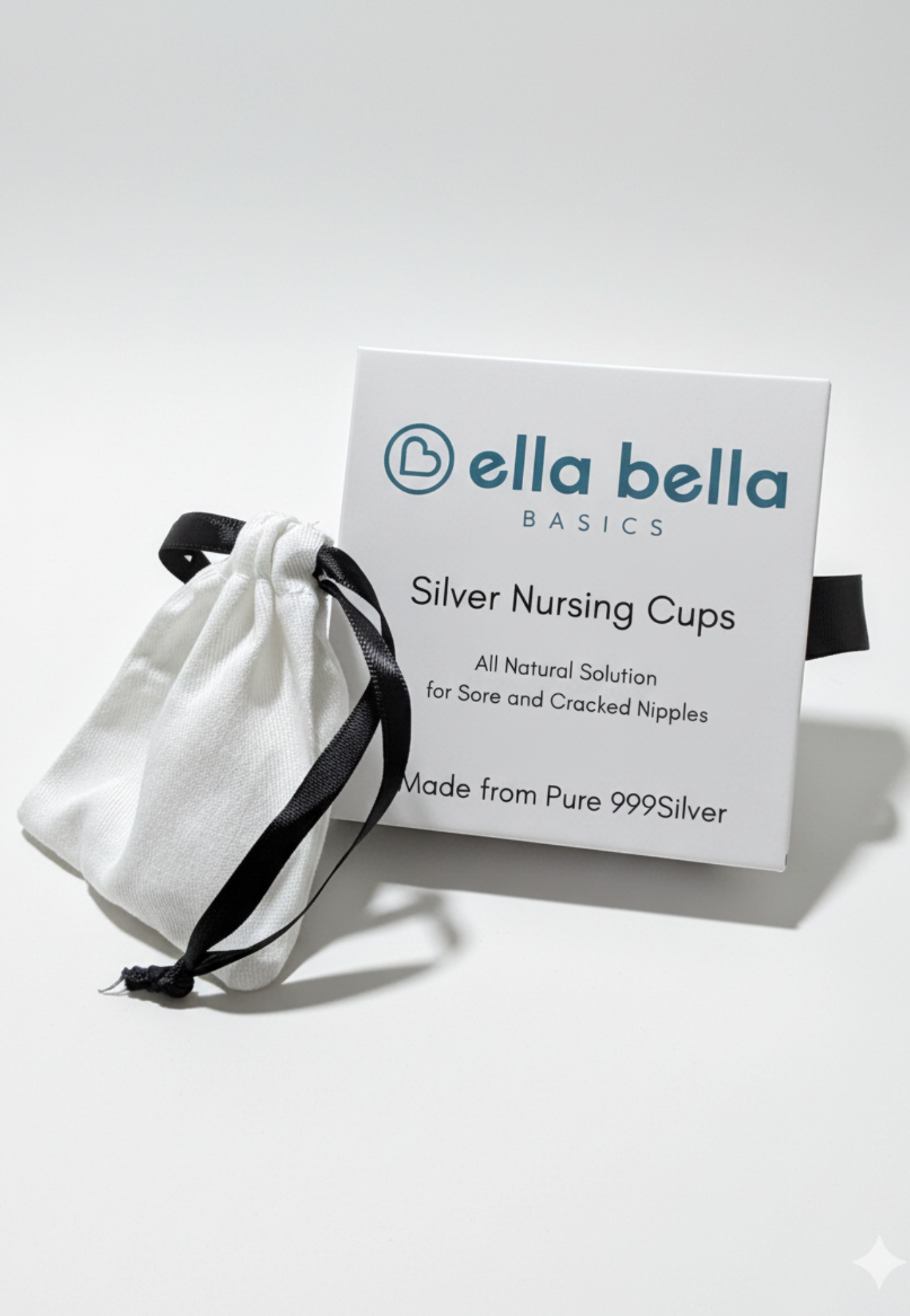 999 Silver Nursing Cups with Silicone Rings