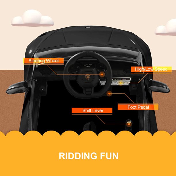 Voiture électrique Lamborghini Huracan DELUXE 12V 2026 pour enfants avec télécommande