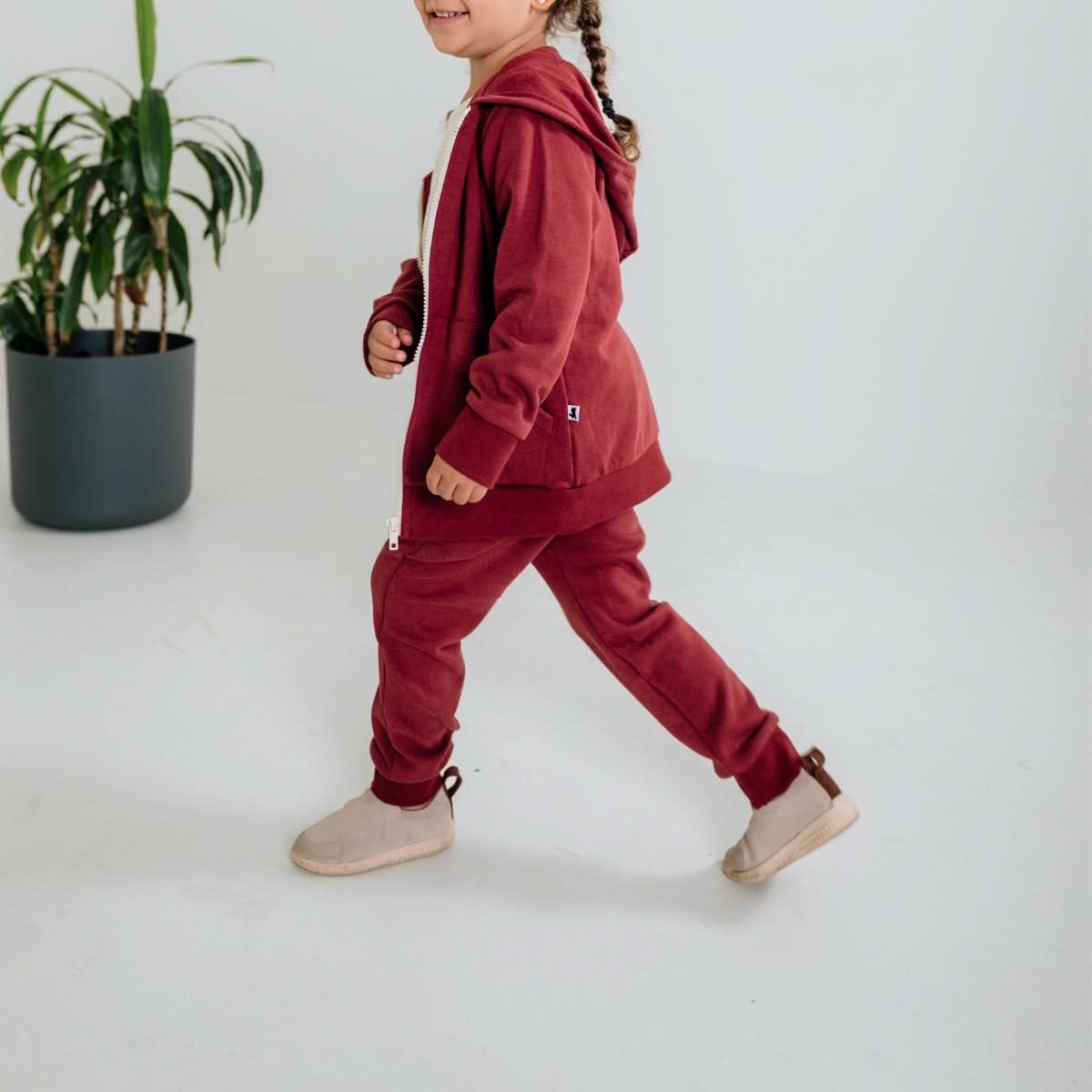 Pantalon de jogging en molleton de bambou pour bébés et enfants | Terre cuite