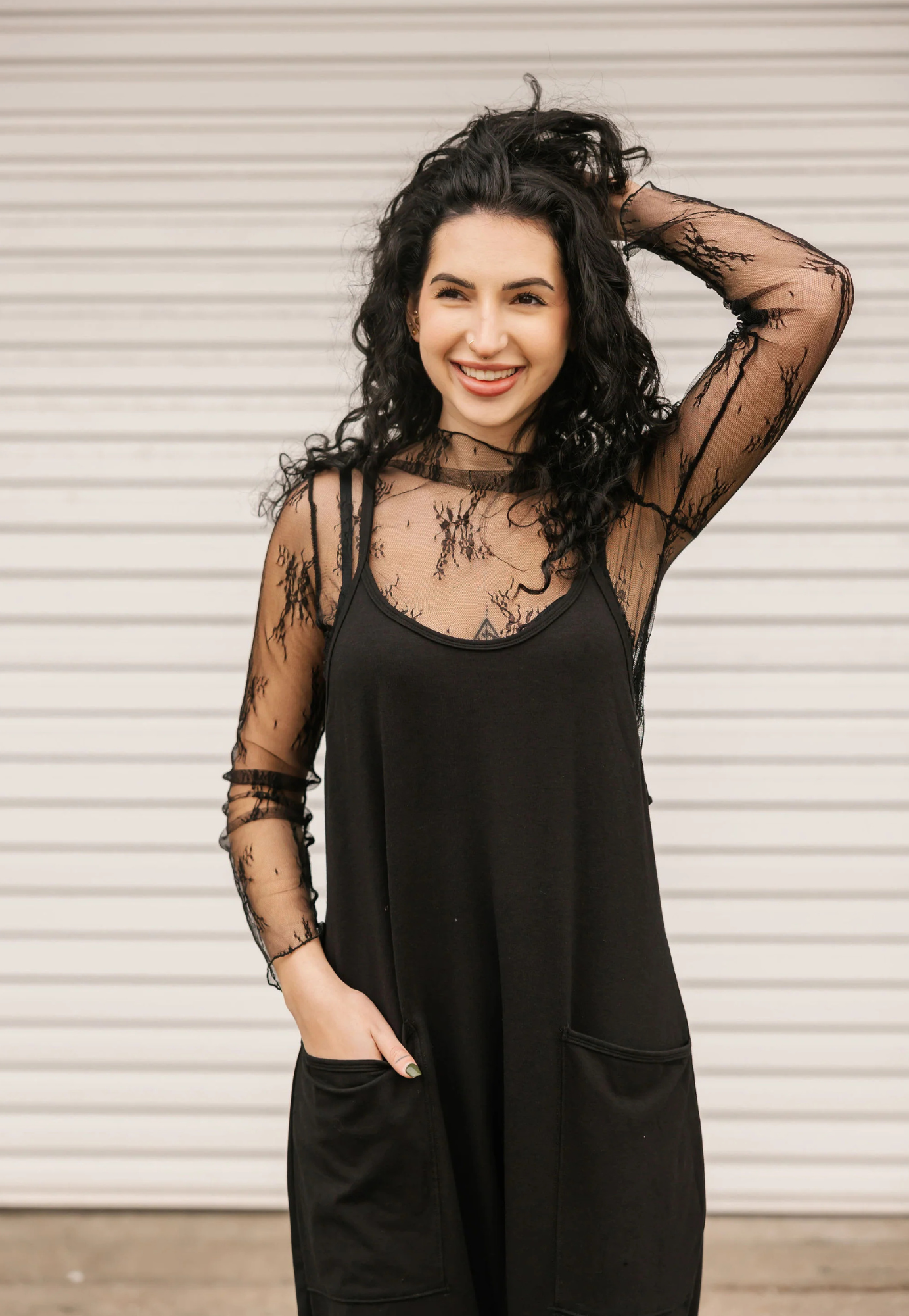 Abigael Midnight Black Romper