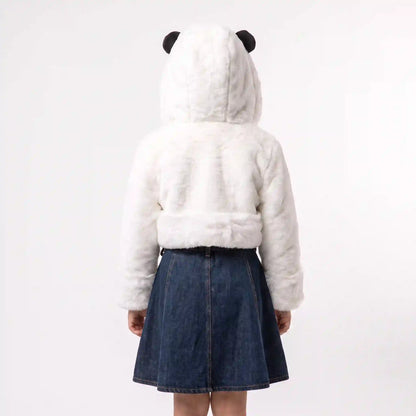 Denim Panda Girls Dress
