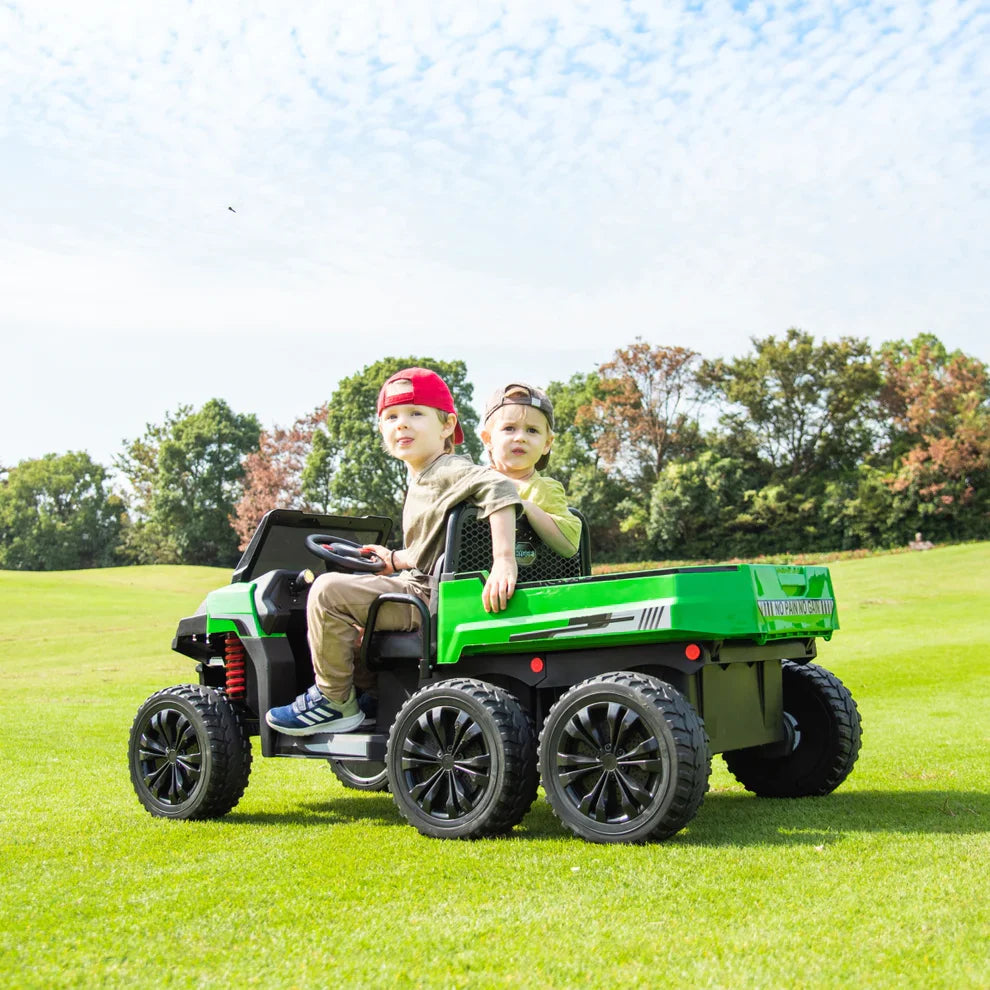 TRACTEUR 6 ROUES 2026 24V 2 PLACES POUR ENFANTS AVEC TÉLÉCOMMANDE