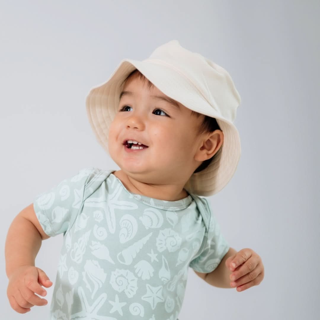 Chapeau bob en bambou pour bébé/enfant | Crème