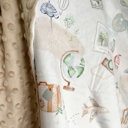 Minky & Dot Minky Blanket - Travelers