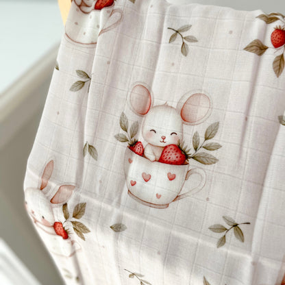 Bamboo & Cotton Muslin - Lydia the Greedy Rabbit