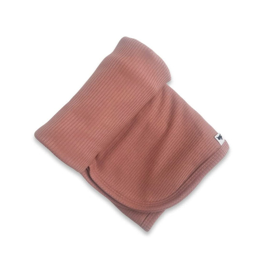 Baby Bamboo Swaddle Blanket |Terracotta Rib