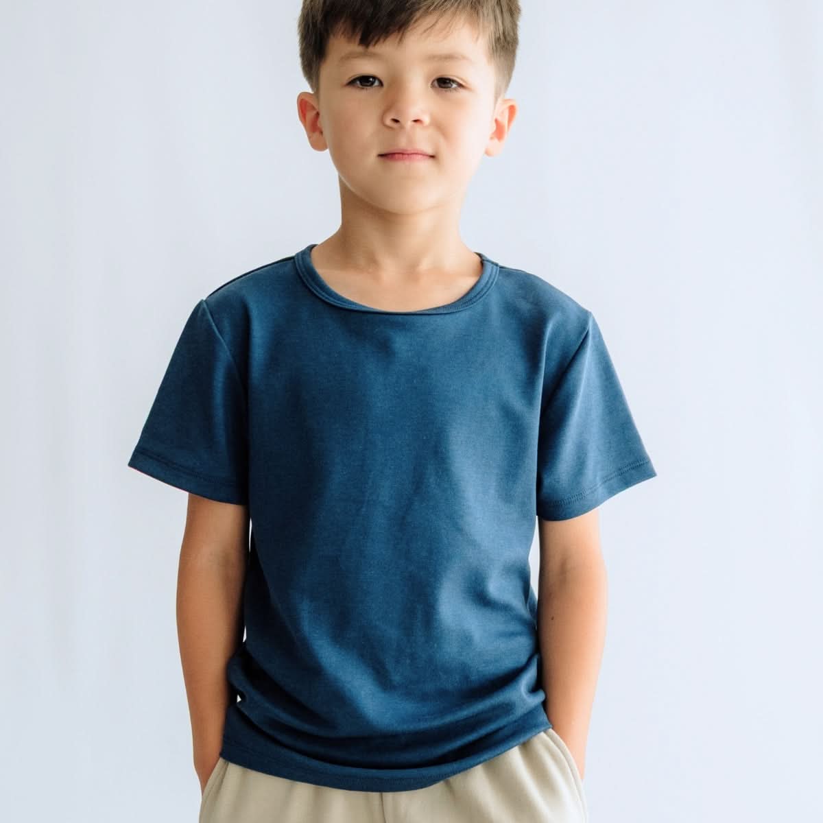 T-shirt en bambou pour enfants | Bleu marine