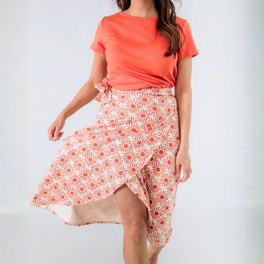 Jupe portefeuille en bambou pour femmes | Sunkissed