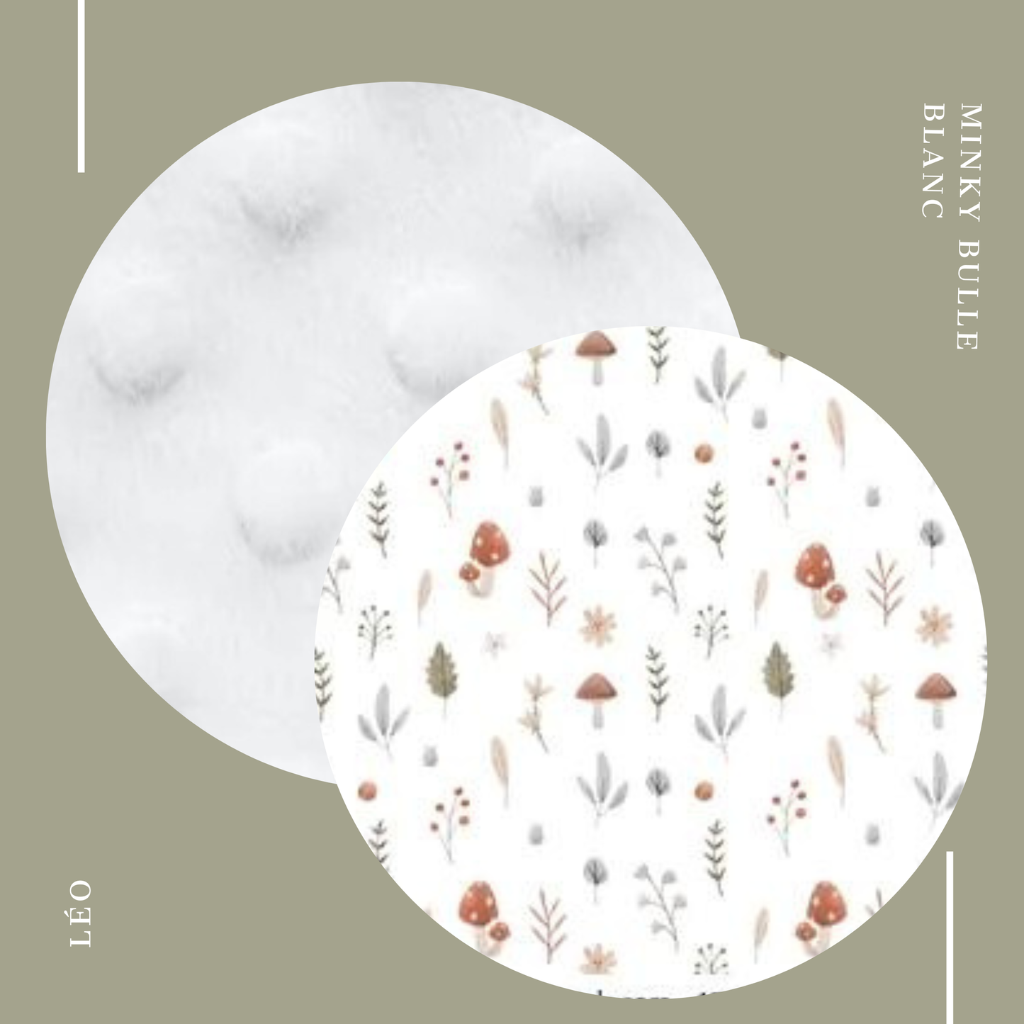 Doudou Minky et Minky à pois - Léo