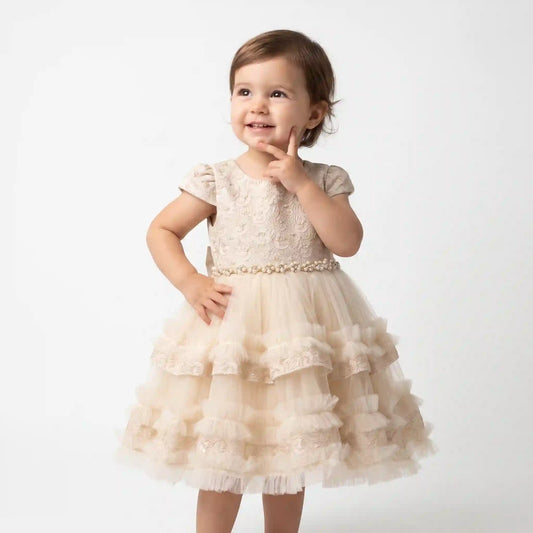Golden Charm Baby Dress