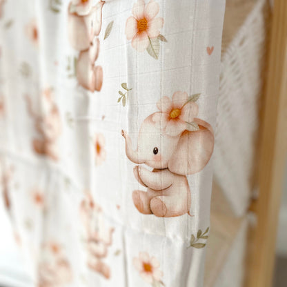 Mousseline en bambou et coton - Emma l'éléphant