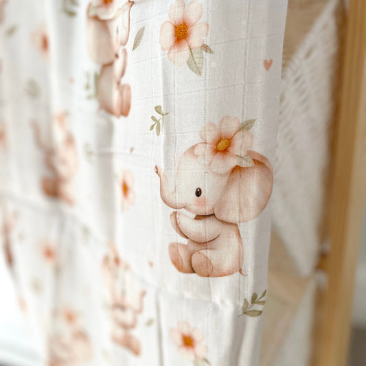 Bamboo & Cotton Muslin - Emma the Elephant