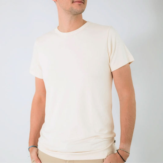 Adult Unisex/Men's Bamboo T-Shirt | Cream