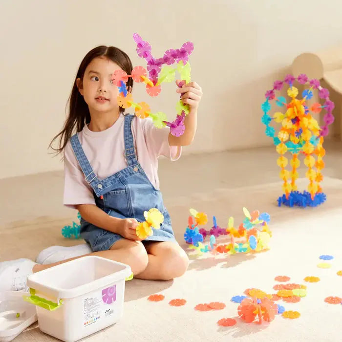 Translucent Color Snowflake Blocks 200pcs
