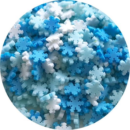 Mélange de tranches Fimo flocons de neige