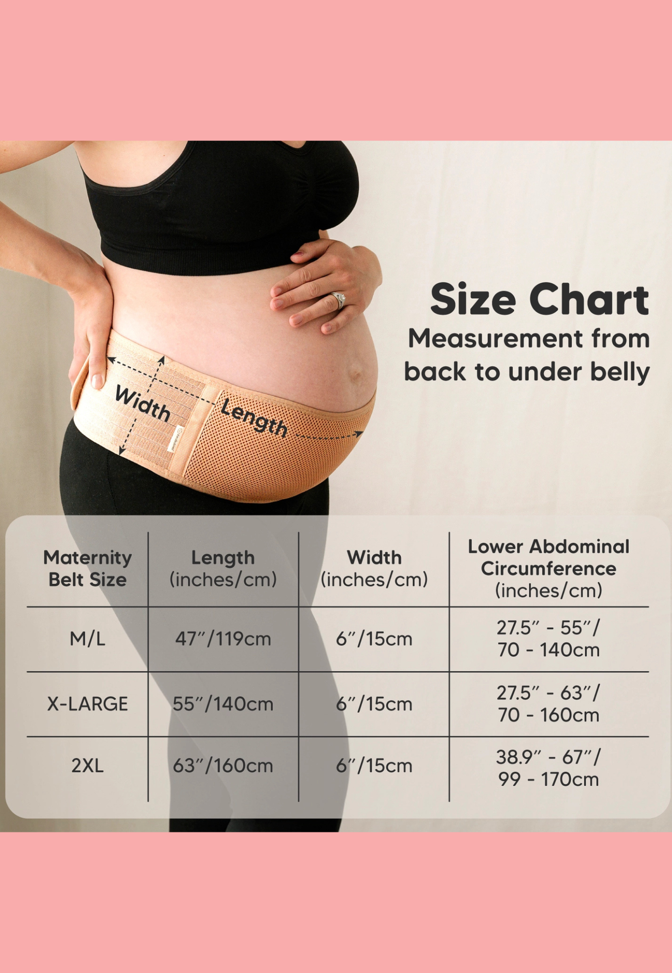 KeaBabies Adjustable Maternity Support Belt