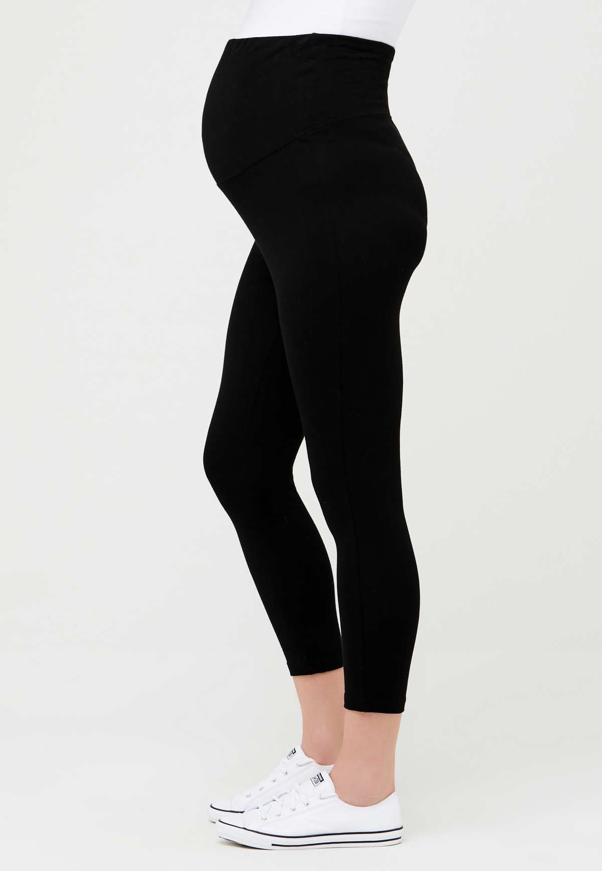 Organic Over-Bump 3/4 Maternity Leggings