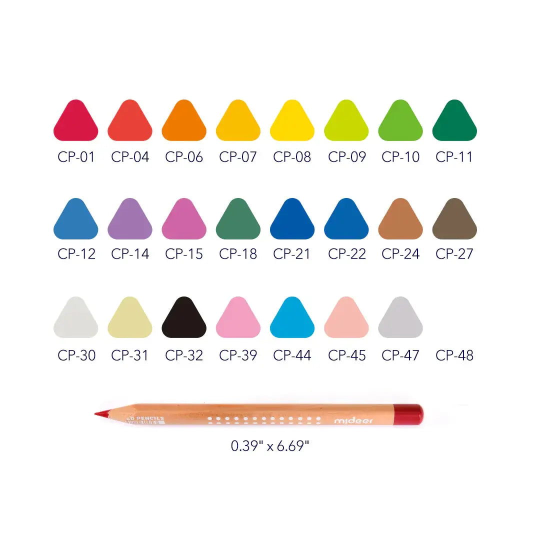 Vibrant Colored Pencil 24 Colors