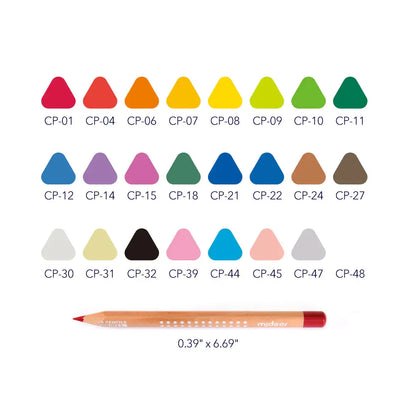 Vibrant Colored Pencil 24 Colors
