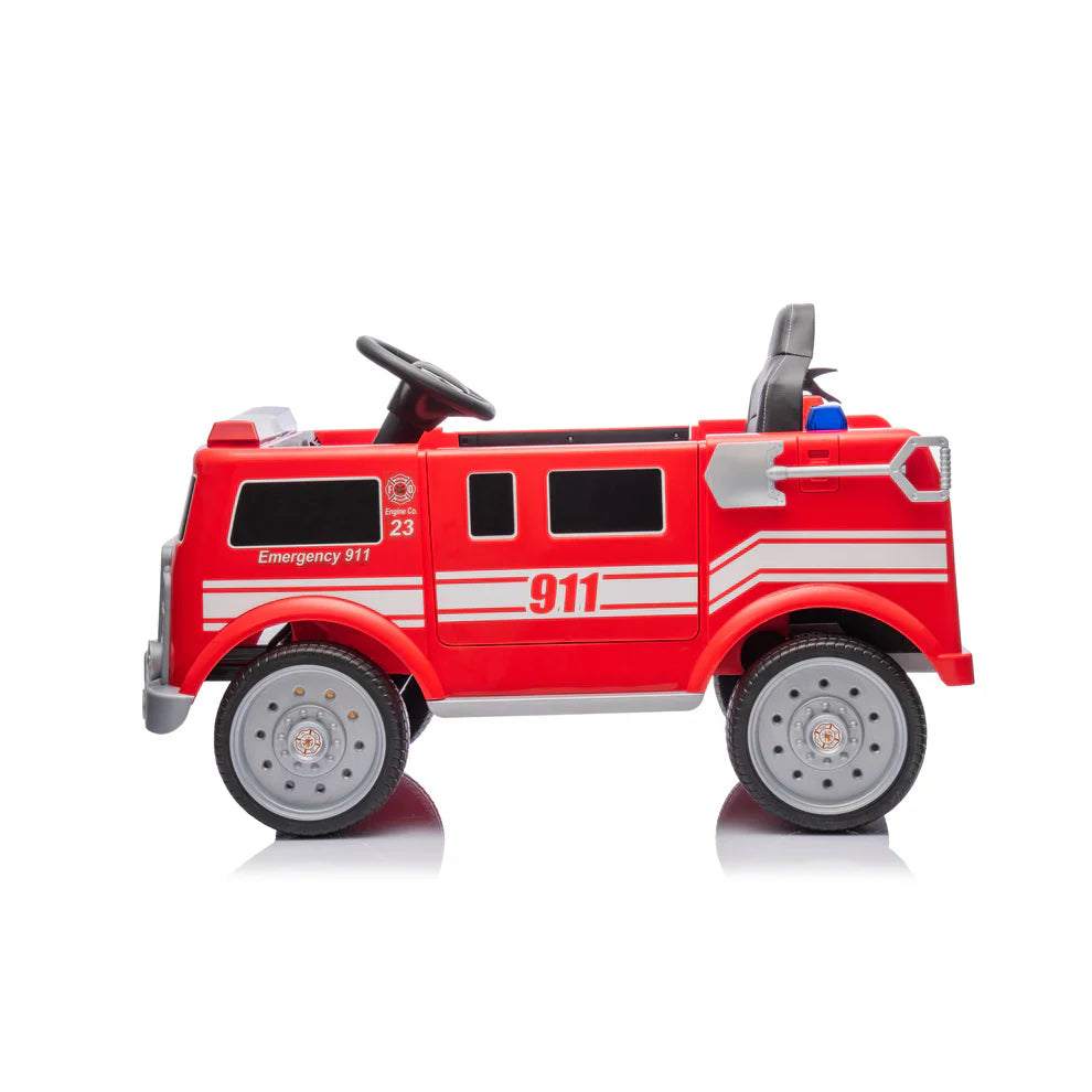 Camion de pompier 2026 12V DELUXE pour enfant, avec télécommande