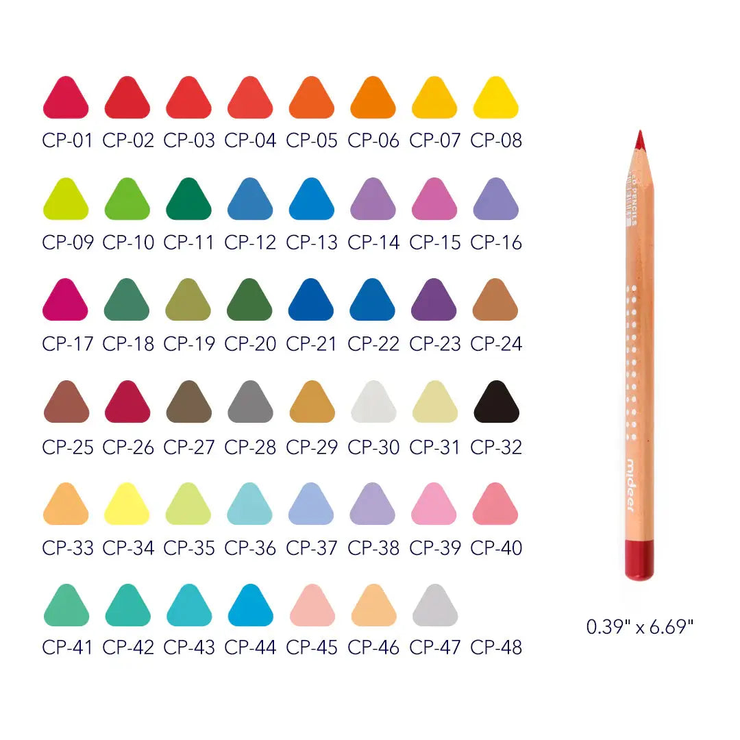 Vibrant Colored Pencil 48 Colors