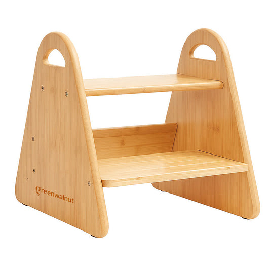 Marchepied en bois pour enfants et adultes | Marchepied Montessori pour enfants | Marchepied à 2 marches | Marchepied d'aide pour cuisine et salle de bain