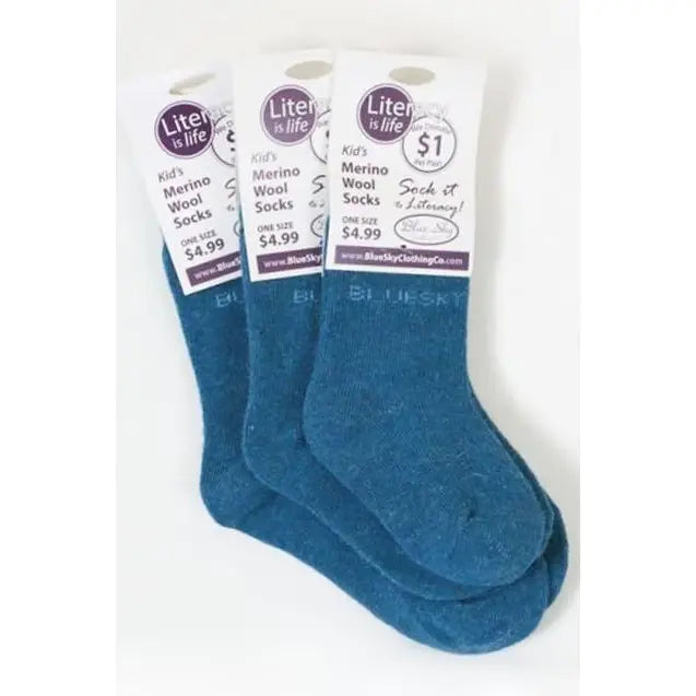 Chaussettes en laine mérinos pour tout-petits | Sarcelle
