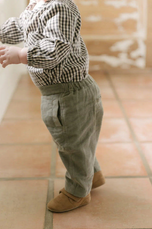 Pantalon en velours côtelé | Sauge | Pehr