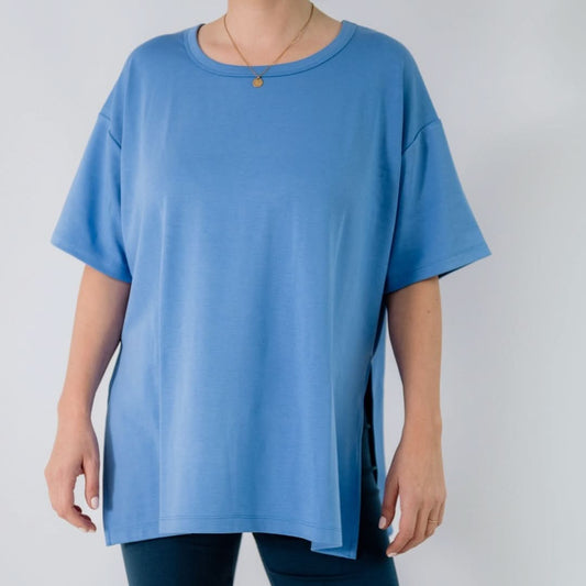 Ladies Bamboo Oversized T-Shirt | Tidal Blue