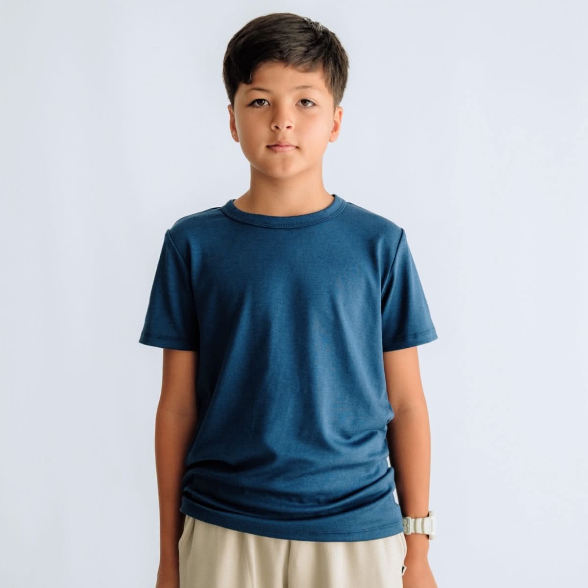 T-shirt en bambou pour enfant | Bleu marine