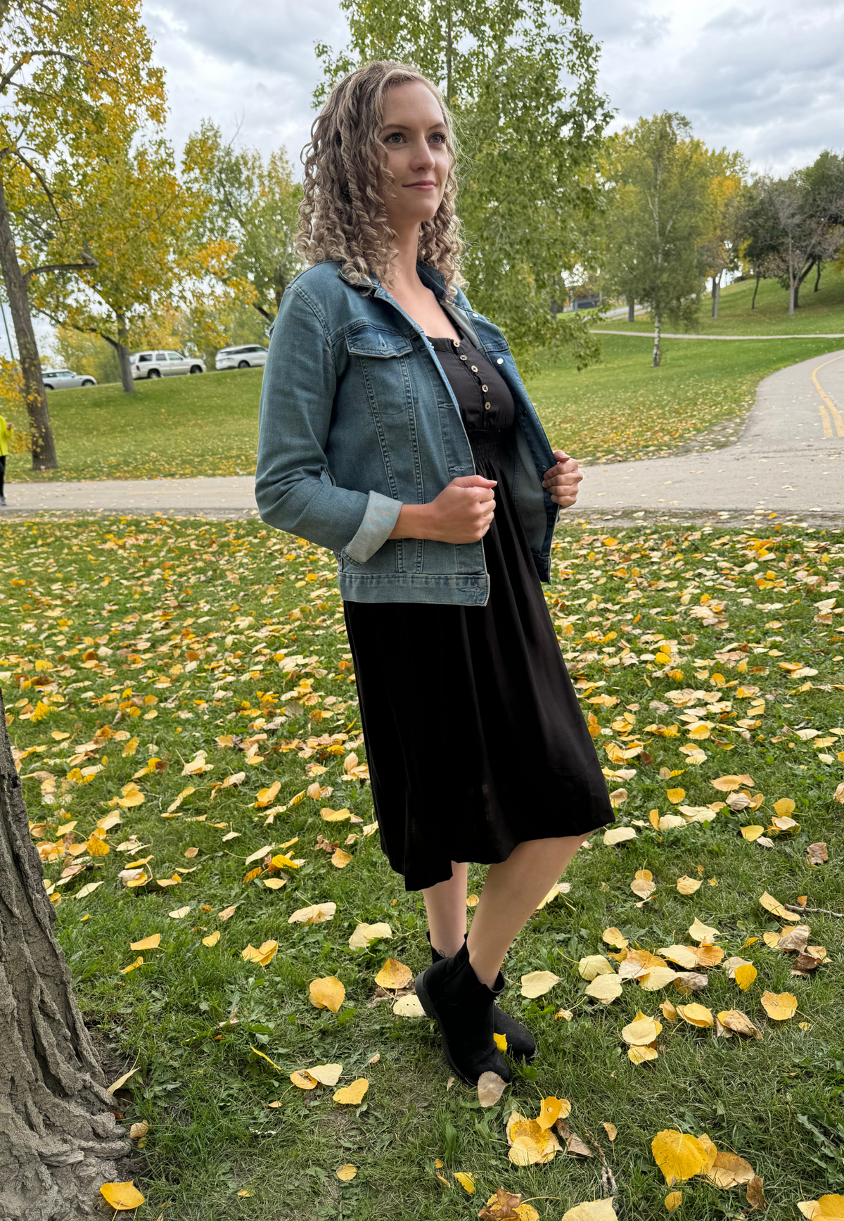 Bamboo Empire-Waist Maternity Dress